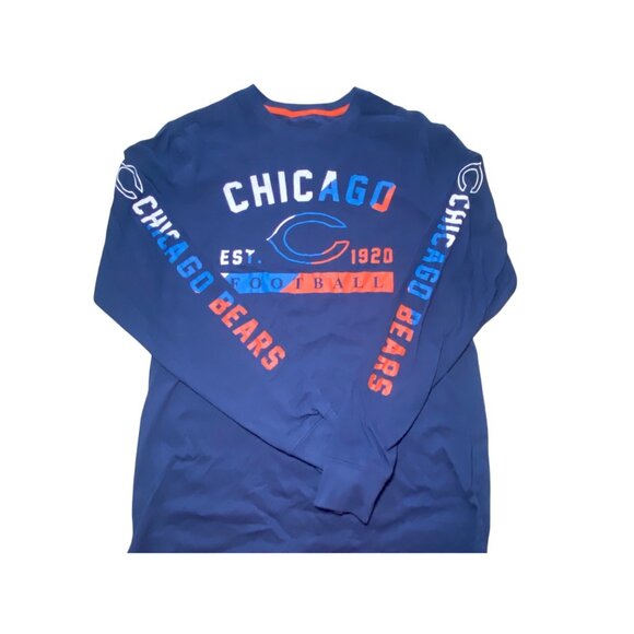 Chicago Bears NFL Team Apparel Long Sleeve Shirt M Blue & Orange - Picture 2 of 8